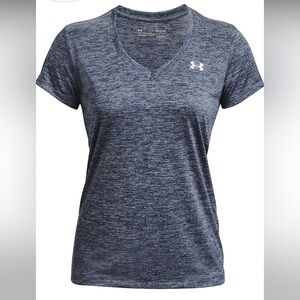 Under Armour Tech V-Neck Active T-Shirt Navy Heather
